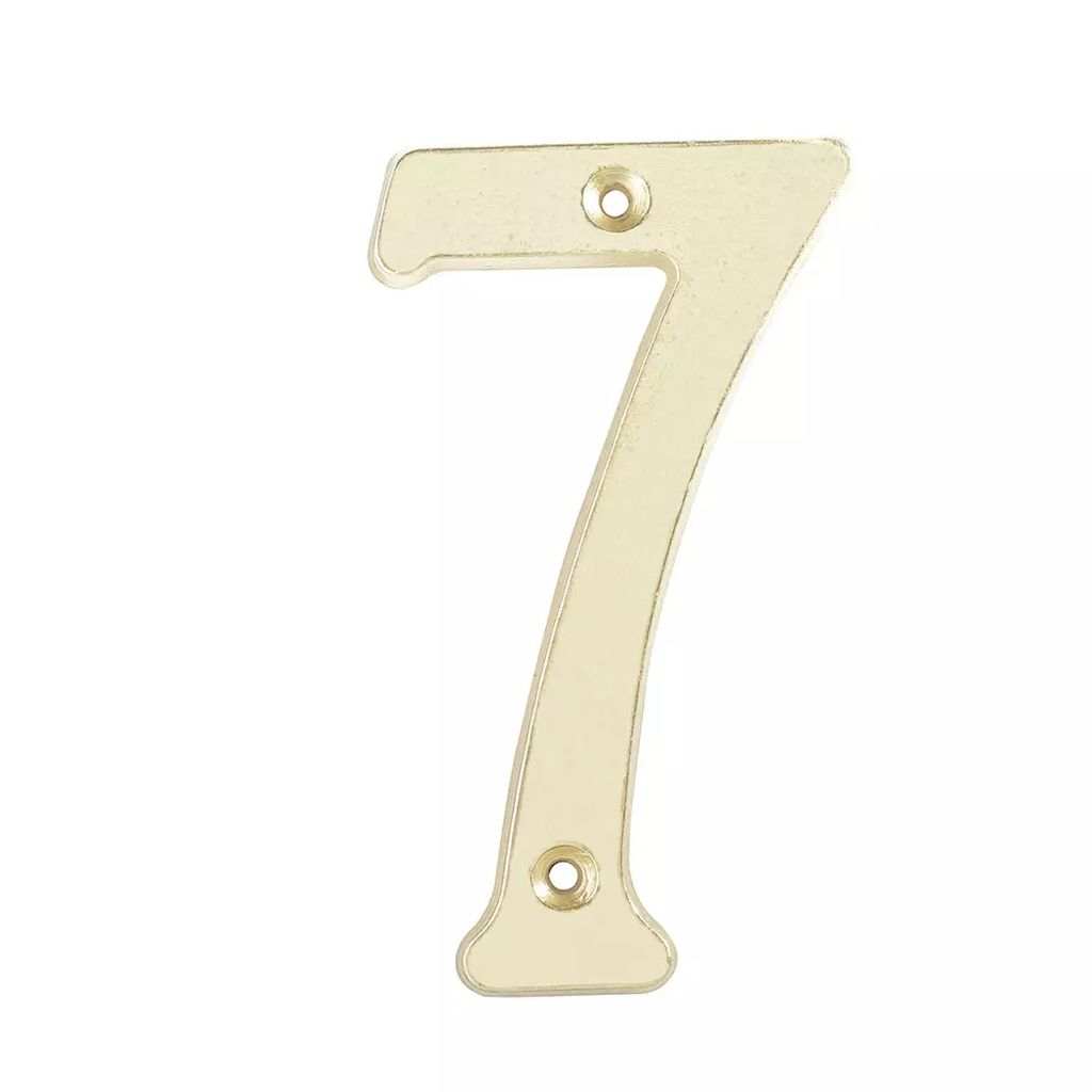 NUMERO DE FACHADA Nº 7 LATON BRILLANTE, LOCK