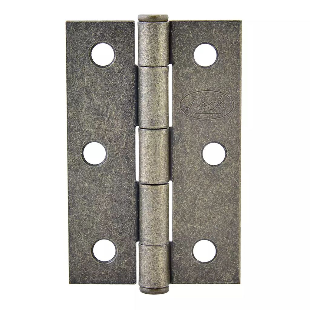 [U1 LBA15LA] BISAGRA LIGERA RECTANGULAR 1.1/2" X 1.3/8" (31MM X 34MM) LATON ANTIGUO CON TORNILLOS, LOCK