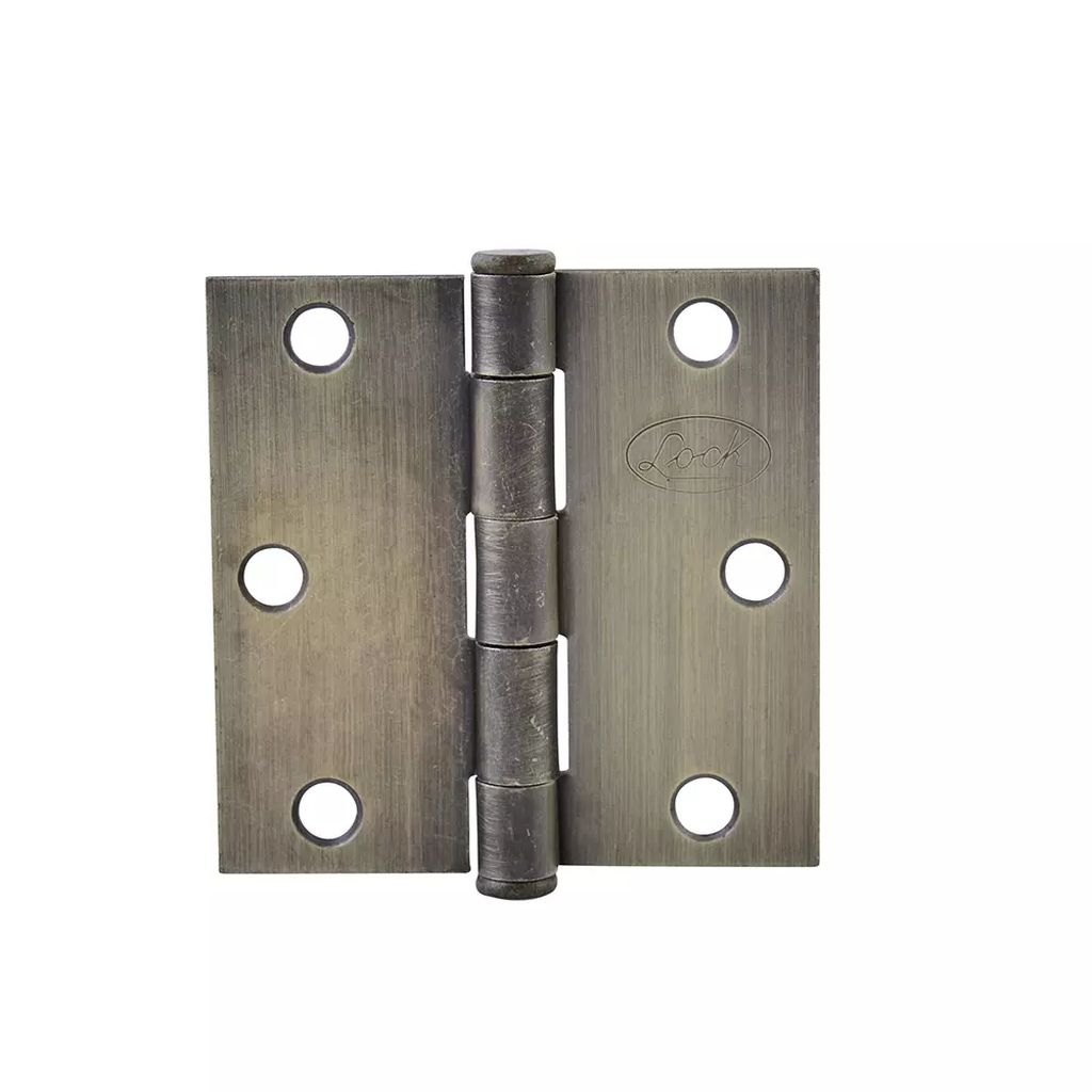 BISAGRA LIGERA CUADRADA 2" (48MM) LATON ANTIGUO CON TORNILLOS, LOCK