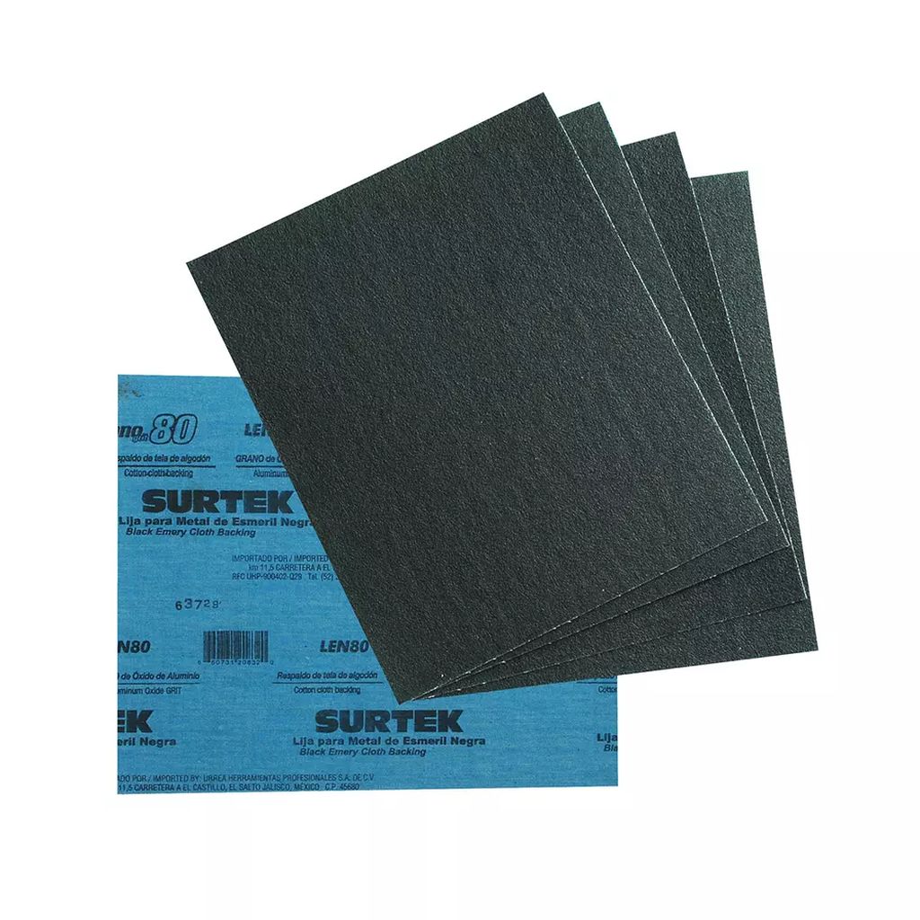 LIJA DE ESMERIL NEGRA 80., SURTEK