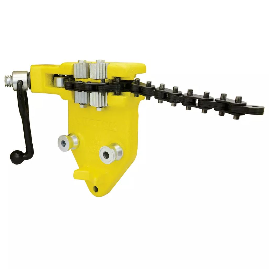 PRENSA DE CADENA PARA TUBO 1/8" A 3.1/2" C/TORNILLOS SUPERIORES P/BANCO, SURTEK