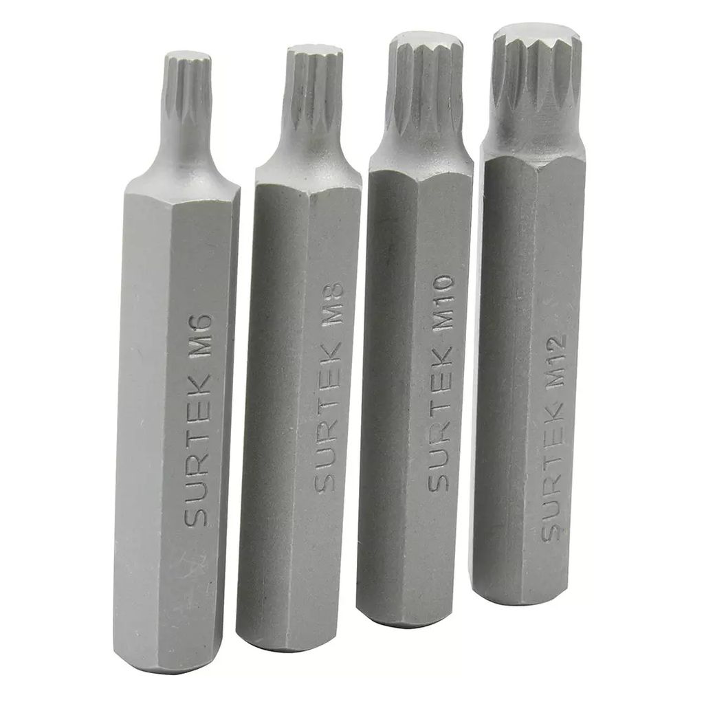 JUEGO DE PUNTAS COMBINADAS TRIPLE CUADRO 6-8-10-12 MM (4 PZAS) BLISTER, SURTEK