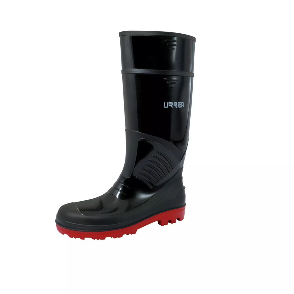 BOTA INDUSTRIAL NEGRA # 28 DE PVC-NITRILO SUELA DE PVC CON CASQUILLO DE ACERO, URREA