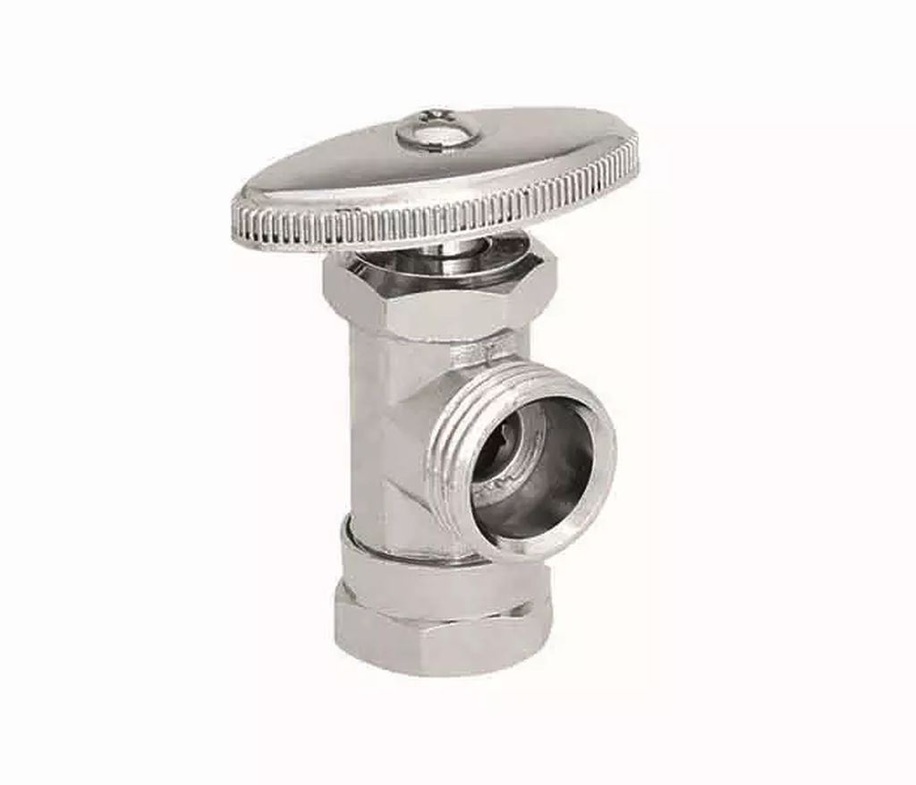 LLAVE ANGULAR PARA CONTROL DE AGUA BARRILITO S/CONTRATUERCA CROMADA, DICA