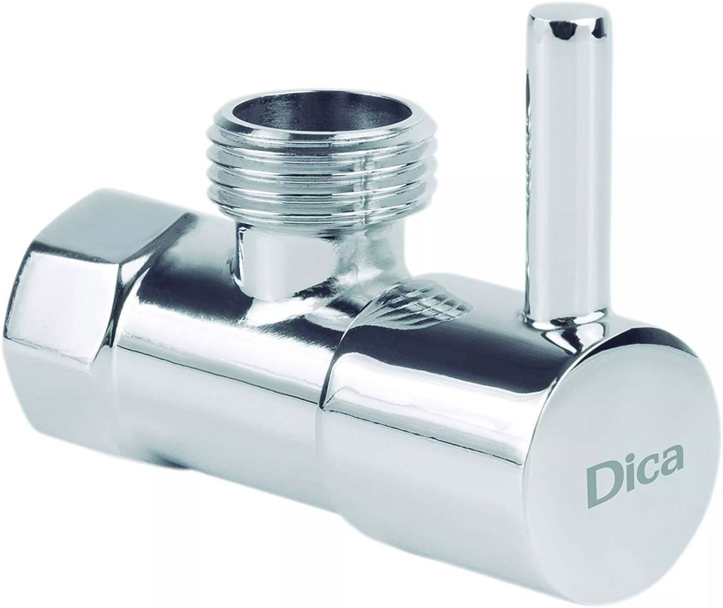 LLAVE ANGULAR PARA CONTROL DE AGUA C/MANERAL DE PALANCA Y CONTRATUERCA, DICA