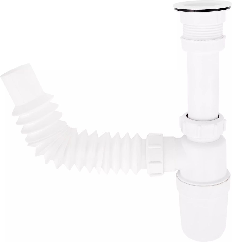 CESPOL FLEXIBLE CON BOTE GRANDE CON CONTRA PLASTICA PARA FREGADERO, DICA