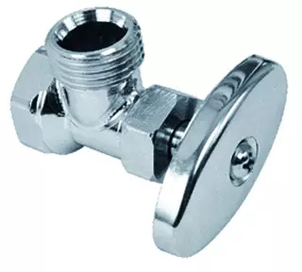 LLAVE ANGULAR PARA CONTROL DE AGUA S/CONTRATUERCA CROMADA, URREA PLOMERIA