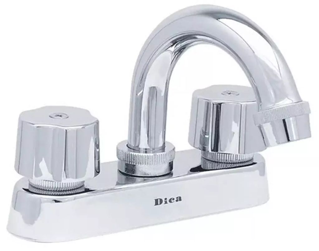 MEZCLADORA PARA LAVABO TIPO BAR 4" CUERPO DE LATON ACABADO CROMO ESTILOCLASICO, DICA