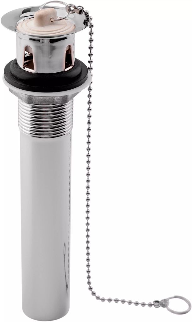 CONTRA DE LATON CON TAPON Y CADENA PARA LAVABO CON REBOSADERO, DICA