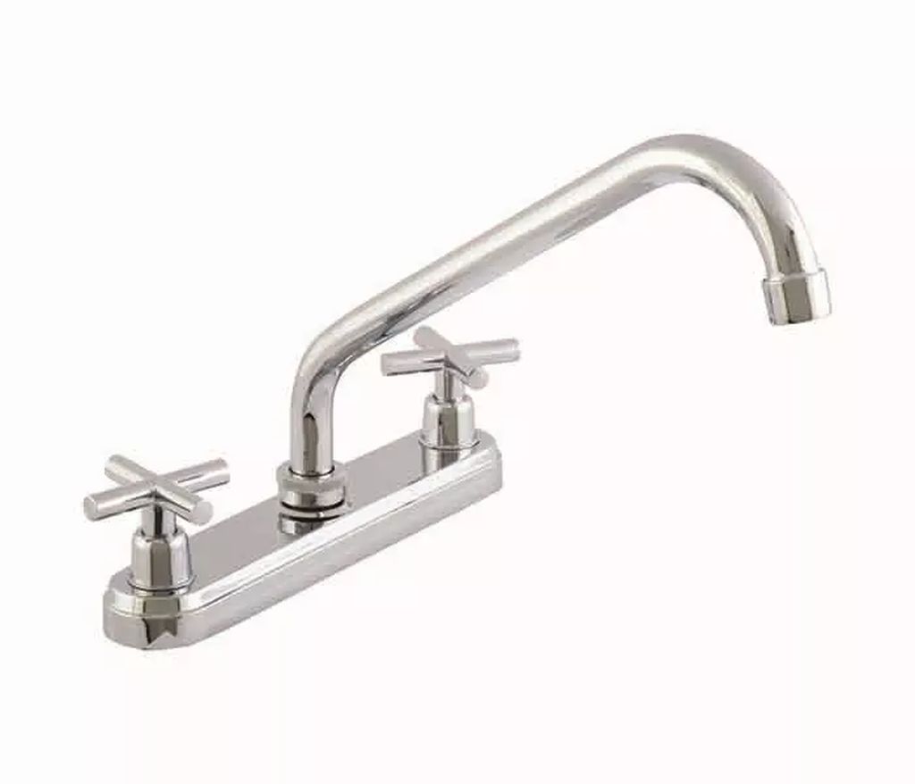 MEZCLADORA P/FREGADERO 8" DICA VERDE (CUBIERTA, MANERALES DE CRUCETA, CARTUCHO CERAMICO) CROMO, DICA