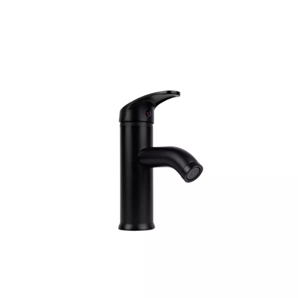 MONOMANDO CORTO ECOLOGICO PARA LAVABO NEGRO, DICA