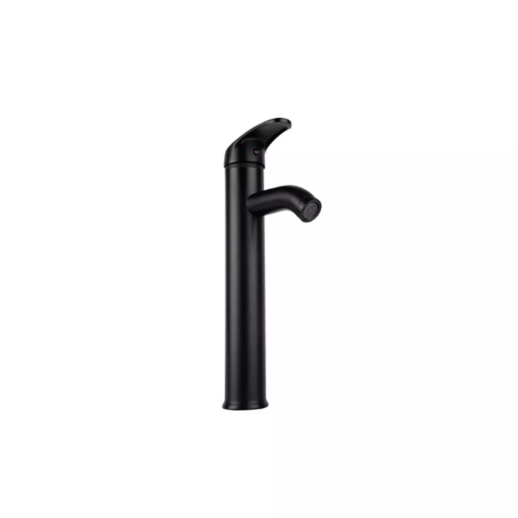 MONOMANDO ALTO ECOLOGICO PARA LAVABO NEGRO, DICA