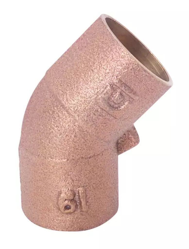CODO 45° GALVANIZADO 1/2", URREA HIERRO MALEABLE