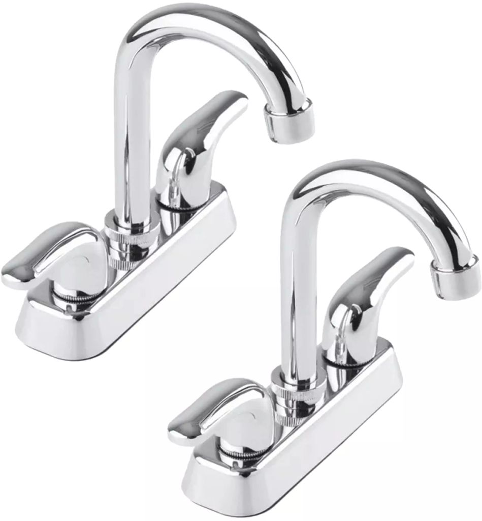 JUEGO DE MEZCLADORAS PARA LAVABO TIPO BAR CON CUBIERTA Y MANERALES DE PALANCA, DICA