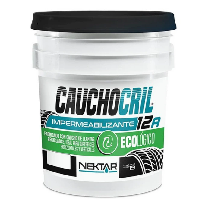 IMPERMEABILIZANTE 12 AÑOS 19 LT ROJO ECOLOGICO DE CAUCHO DE LLANTAS, CAUCHOCRIL
